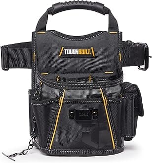 ToughBuiltUtility Pouch and Tool Belt - Heavy Duty, Deluxe Premium Quality, Durable - Adjustable Belt Size - (TB-316-2)