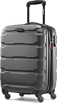 Omni PC Hardside Expandable Luggage with Spinner Wheels, Black, Carry-On 20-Inch