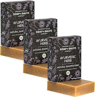 Chagrin Valley Soap & Salve Ayurvedic Organic Shampoo & Body Wash Soap Bar - Nurtures Dandruff & Dull Hair - Sulfate Free Shampoo - Sustainable, Vegan Handmade Soap – 5.6 oz Women & Mens Soap Bar 3PK