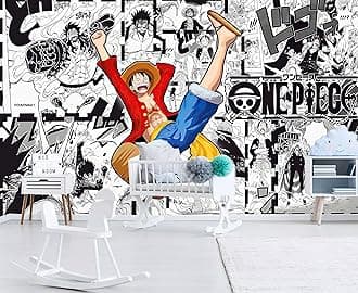 Custom Size Wall Murals，3D Anime Animation PiratesWood Pop Rock Papty，Removable Peel and Stick Self-Adhesive Wall Murals Large Photo Wallpaper