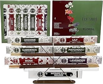 Floral Incense Sticks Variety Pack - 120 Insence-Sticks (6 Incents x 20 Insen...