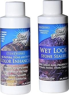 Color Enhancer Sealer for All-Natural Stone and Pavers. Marble, Travertine, Limestone, Granite, Slate, Concrete, Grout, Brick, Block. (Trial/Trial)