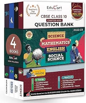 Educart CBSE Class 10 Bundle - Science, SST, English and Maths Question Banks 2023 (Based on new Sample Paper pattern of 16th Sep 2022) Edubook