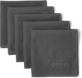 Sweat Absorbing Handkerchiefs - The Original Quick-Dry Microfiber Sweat Rags & Towels for Face, Hands, & Body - Perfect for Gym, Sports, and Work (Dark Grey: 5 Pack)