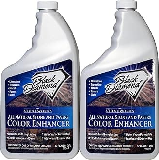 Color Enhancer Sealer for All-Natural Stone and Pavers. Marble, Travertine, Limestone, Granite, Slate, Concrete, Grout, Brick, Block.