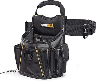 ToughBuilt – Utility Pouch + Belt, Heavy-Duty Tool Pouch Set with Adjustable Belt, Reinforced 1680D Fabric, Perfect for Technicians, Electricians & General Jobsite Use (TB-316-2)