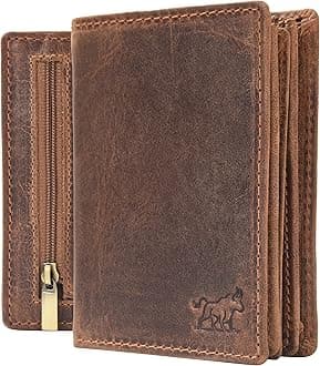 SKiDEBifold Wallet for Men | Wallets for Men Leather Original | Big Wallets for Men & Long Wallets for Men | RFID Protected Wallets for Men Branded | RBXW5HTNZ (Hunter Tan Zipper)