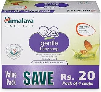 - Gentle Baby Soap 75 g | Value Pack of 4 - Save Rs 20 extra| No 1 Doctor prescribed brand | Oils of Almond & Olive | Gently cleanses baby's skin |