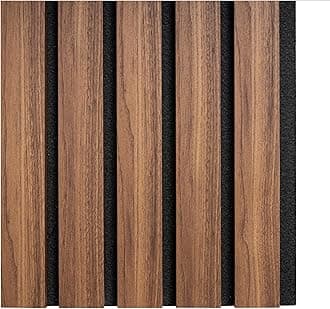 Tuda Grass Direct Premium Acoustic Wall Slatted 3D Wood Veneer Panels - 260cm x 30cm (2 Pack) - Walnut