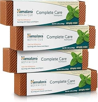 Botanique Complete Care Toothpaste - Herbal, Mint, Fluoride-Free, SLS Free - 5.29 Oz, 4 Pack