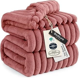 GentleSoft Dusty Pink Full Blanket for Bed - Cozy Soft Blankets for Women, Cute Small Fleece Throws for Girls, Birthday Gifts for Women Decor Gifts for Mom, 84x90 Inches