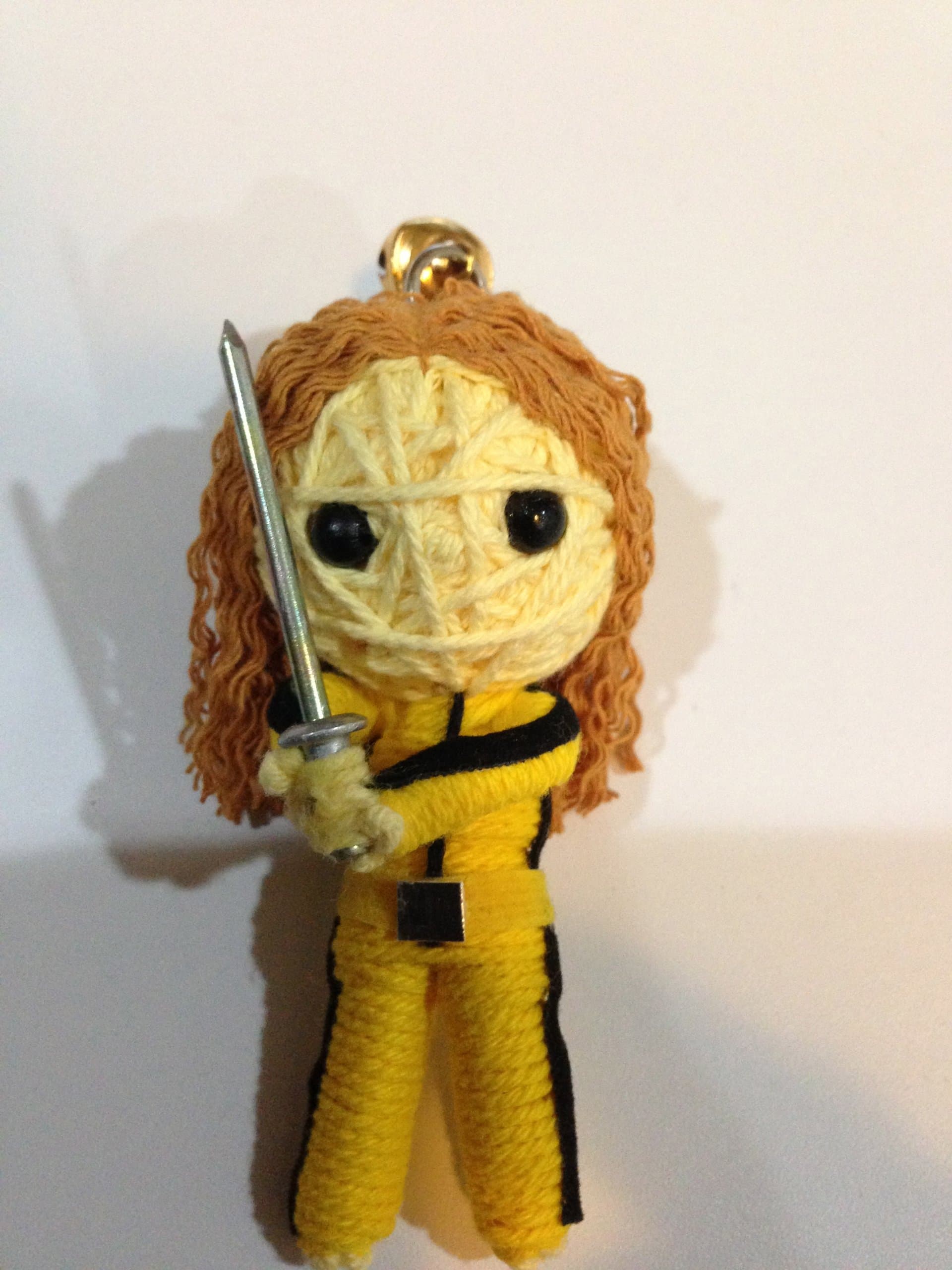 Kill Bill The Bride Cute Voodoo String Doll Keychain NEW