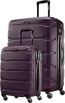 Samsonite Omni Pc Hardside Expandable Luggage with Spinner Wheels (Purple, 2-Piece Set (20/28))