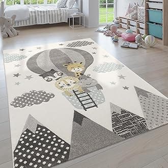 Children's Rug, Modern Children's Room Pastel Rug, Cute 3D Animal Motifs, Size:120x170 cm