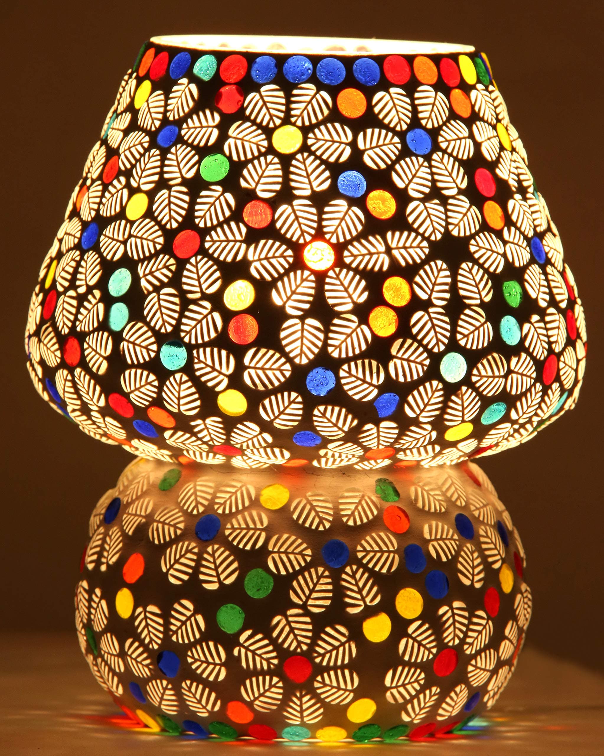 Derien Table Lamp, Multicolour, Round