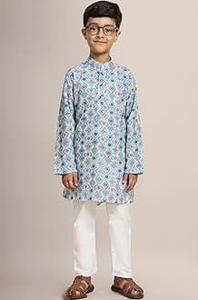 Pro-Ethic Style Developer Boy's Cotton Embellished Kurta Pajama for Baby Kids Ethnic Wear (S-166)