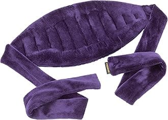 SunnyBay Microwave Heating Pad, Microwavable Moist Hot or Cool Bean Bag Wrap for Neck, Shoulder, Knee, or Back Pain with Fastening Straps, 8x14 Inch Heating Area, 1.5 Lbs, 64 Inches, Purple