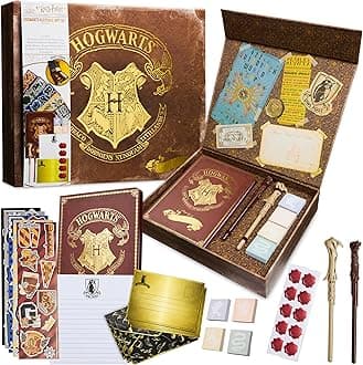 Harry Potter gift set, stationery set with notebook, pen in the form of a wand, letter writing set with envelopes and stickers