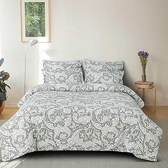 THE HOME STYLE Super Soft Glace Cotton King Size AC Comforter II Blanket II Duvet with 1 King Size Elastic Fitted Bedsheet 72"x78" Inch and 2 PiIIow Cover, 350TC (Pack of 4, Snowy Ash-Grey)