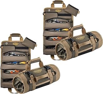 The Ryker Bag Tool Organizers (2-Pack) Small Tool Bag With Detachable Pouches, Heavy Duty Roll Up Tool Bag Organizer With 6 Tool Pouches - Tool Roll Organizer For Mechanic & Hobbyist