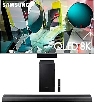 Samsung QN85Q950TS 85" QLED Ultra High Definition HDR Smart 8K TV with a Samsung HW-Q70T 3.1.2 Ch Dolby Atmos Soundbar with Wireless Subwoofer (2020)