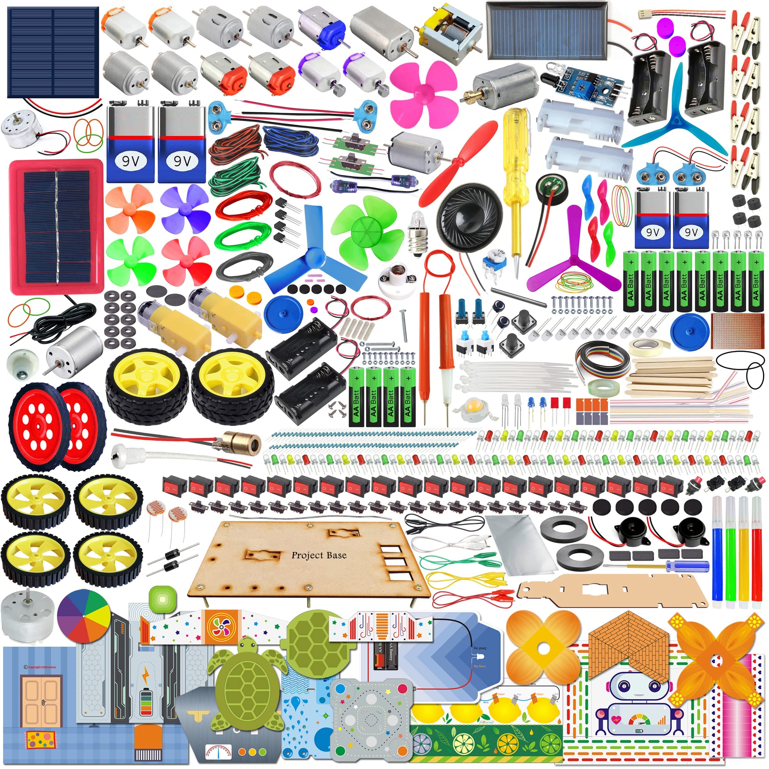 Kit4Curious® 600 Components in 1 kit - Science Educational DIY Learning STEM Activity All in one mega kit for School Projects, Science Experiments
