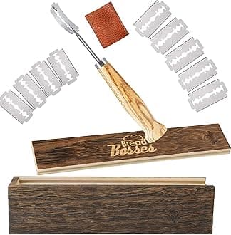 Bread Bosses Bread Bakers Lame Slashing Tool -Dough Making Slasher Tools Baking Sourdough Bread Starter Jar Scoring Knife Razor Cutter Slashing Tool Accessories for Cutting Supplies -Great As A Gift