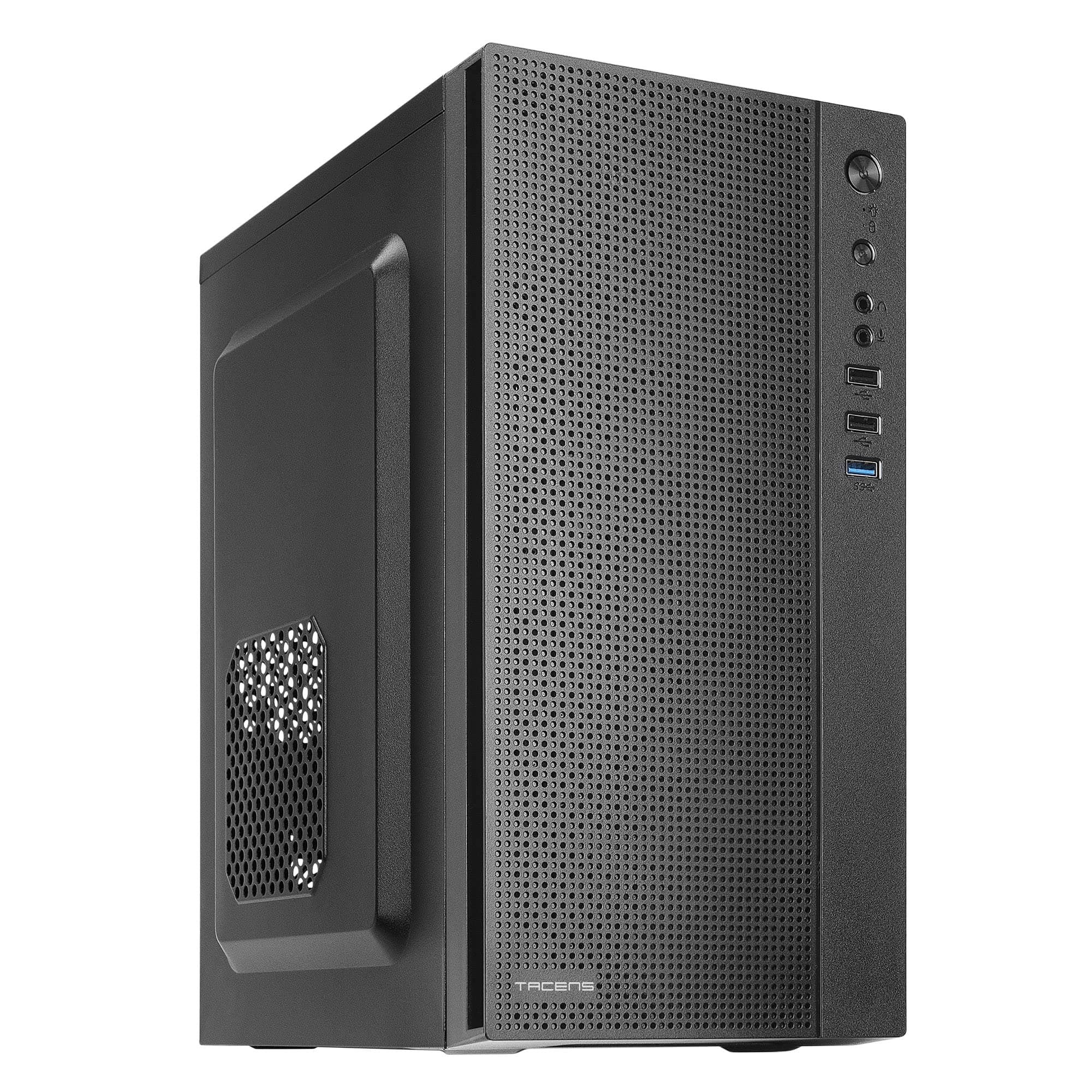 AC5, Compact Micro ATX PC Case, Front Mesh Cooling, USB 3.0, Black
