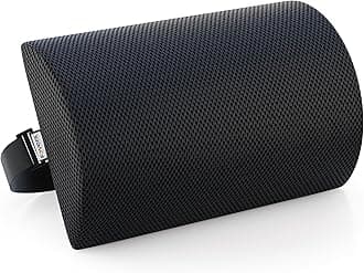 FOVERA Lumbar Support Roll for Back Pain Relief - Versatile Cushion for Office, Car, and Travel with Adjustable Strap, Provides Ideal Lumbar, Back Support & Posture Correction (Slim)