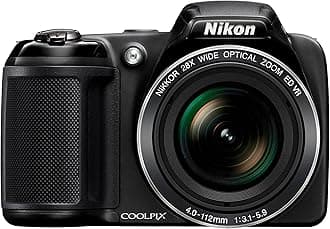 Nikon Coolpix L340 20.2 MP Digital Camera with 28x Optical Zoom and 3.0-Inch LCD (Black) (Renewed)