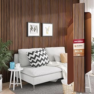 Avana Acoustic Wood Wall Panels – 94.4 X 12.6 Walnut Acoustic Panels Set Of 1 – Wall Panels For Interior Wall Decor For Homes, Offices, Studios – Sturdy And Durable Wood Panels For Wall