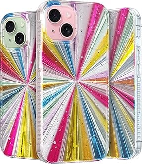 LONLI Hue Case for iPhone 15 Plus - [360° Shock-Absorbent Bumper] - [Cute and Unique Phone Cover for Girls and Women] - Cosmic Portal