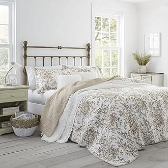 Laura Ashley Bedford Quilt and Sham Set Mocha King