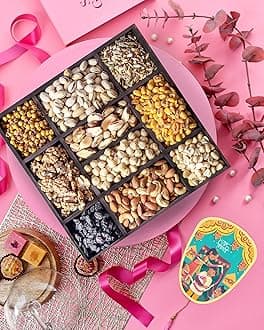 HyperFoods RawFruit Dry Fruit Gift Pack Jumbo Wooden Gift Hamper| Dried Fruit Berries Nuts Dry Fruit Combo Pack | Happy Diwali Festival Gift Hampers for Corporates Friends & Realtives