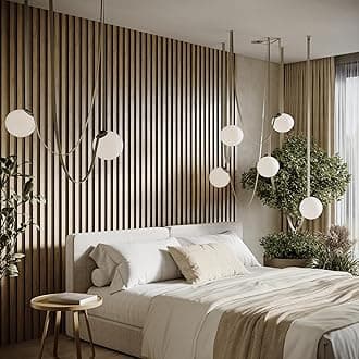 32 Pack — Acoustic Slat Wood (HDF) Wall Stripes Panels «Lamela-3» | Strip width 1.2"(3cm) | Wall Decor | Wooden Decorative Panels for Home Studio, Podcast, Game room (Lamela-3, Oak)