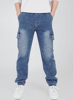 – Kids Boys Elasticated Waist Slim Fit Cargo Joggers