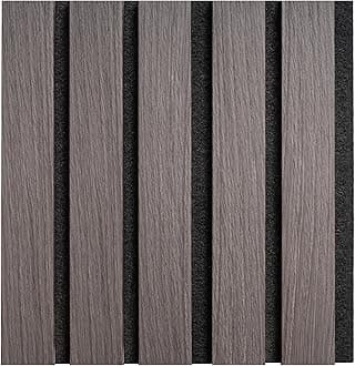 Tuda Grass Direct Premium Acoustic Wall Slatted 3D Wood Veneer Panels - Rovere Black Sample