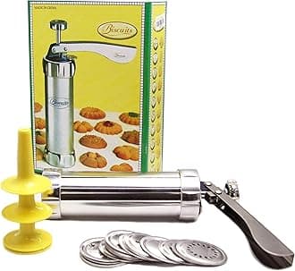 Biscuit Press Maker Cookie Maker With 20 Blades And 3 Nozzles, Machine Cake Pump Making Decorating Set Kitchen New Shaper Tools Cutter Nozzles Mold Kit