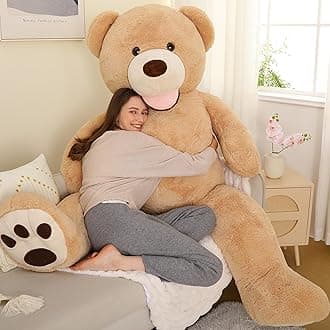 MorisMos Giant Teddy Bear Plush 6ft, Life Size Huge Brown Teddy Bears for Boyfriend Girlfriend, 6 Foot Large Big Bear Gifts for Lover on Valentines, Anniversary, Birthday