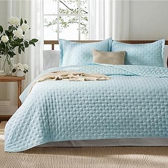 Bedsure Quilts Queen Size - Ultra Soft Queen Quilt Bedding for Modern & Coastal Bedrooms, Lightweight All-Season Comforter, Sky Blue Bedspread Coverlet 90x96 Inch