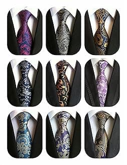 Lot 9 PCS Classic Men's Tie Necktie Woven JACQUARD Neck Ties