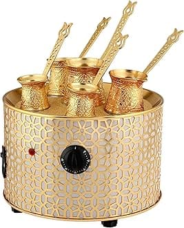 Turkish Sand Coffee Maker - Authentic Turkish Electric Hot Sand Big Coffee Maker Heater Machine With Light Gold Color