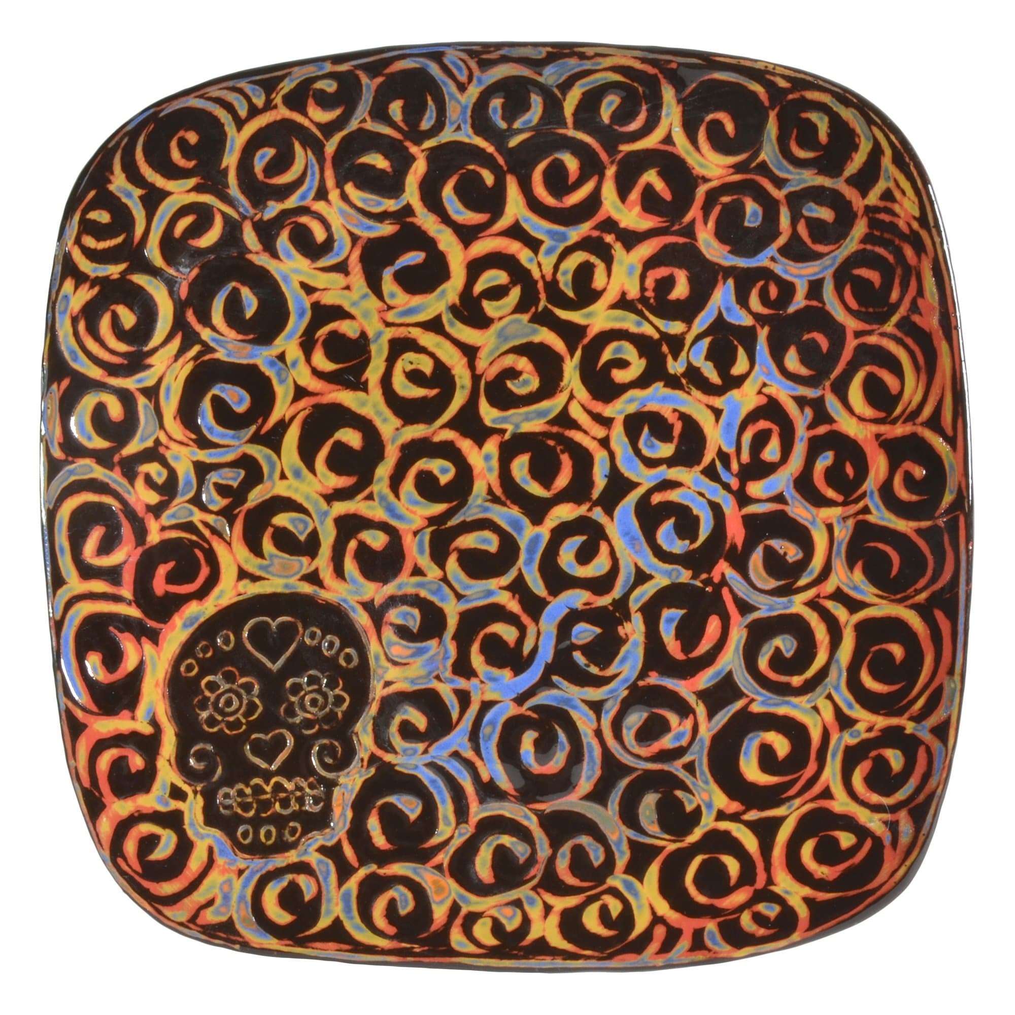 Sugar Skull Square Dinner Plate