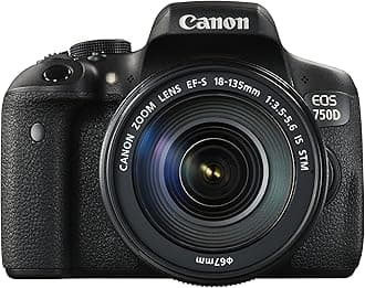 Canon EOS 750D Digital SLR Body Only Camera with EF-S 18-135 mm IS STM (24.2 MP, CMOS Sensor) 3-Inch LCD Screen