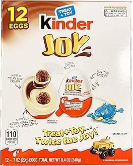Kinder JoyChocolate Egg Treat with Toy 12 Pack