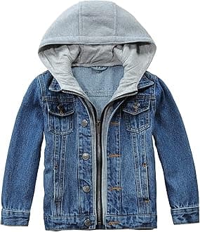 BanibearBoys' Denim Jacket Outerwear, 12M-14 Years