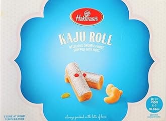 Haldiram's Kaju Roll 300g | Popular Indian Sweets on Every Occasions Rich Flavour | Dessert | Sweet Gifts | Festival | Celebrations