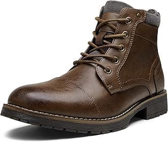 Vostey Men's Boots Boots for Men Casual Boots Motorcycle Combat Ankle Dress Boots Mens