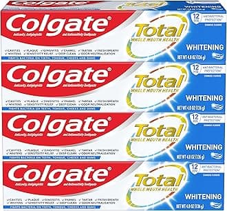 Colgate Total Whitening Toothpaste Gel - 4.8 ounce (4 Pack)