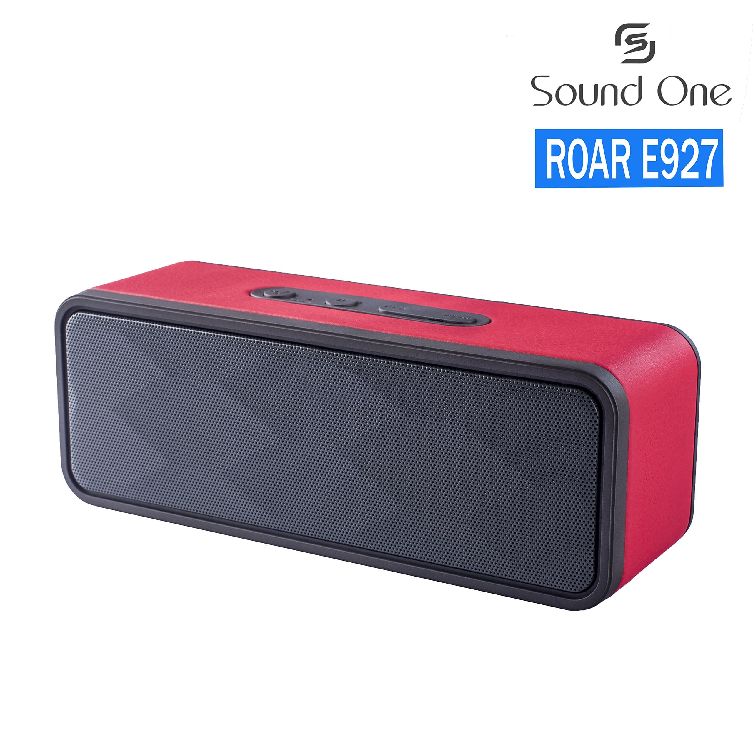 Sound One Bluetooth Speaker ROAR (E-927) with MIC/ SD Card Function, Aux Cable Compatible with All Android Smartphones/Cell Phones/Mobiles,Red